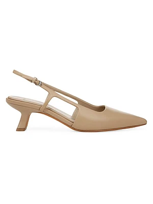 Bianca 50MM Leather Slingback Pumps