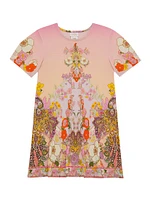 Little Girl's & Embellished Floral T-Shirt Dress