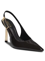 Ciara 100MM Patent Leather Slingback Pumps