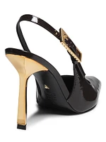 Ciara 100MM Patent Leather Slingback Pumps