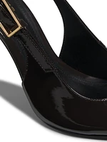 Ciara 100MM Patent Leather Slingback Pumps