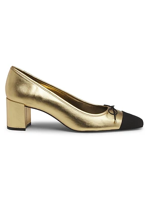 Arissa 65MM Metallic Leather Pumps