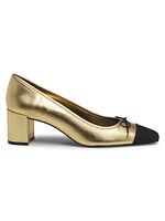 Arissa 65MM Metallic Leather Pumps