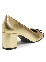 Arissa 65MM Metallic Leather Pumps