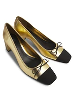 Arissa 65MM Metallic Leather Pumps