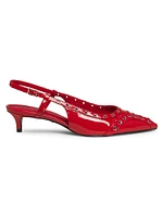 Ruth Mid 50MM Patent Leather Slingback Pumps