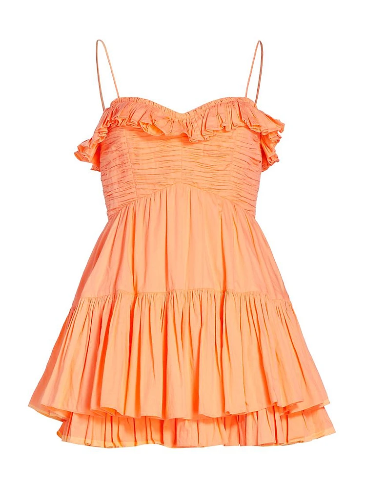 Linny Cotton Ruffled Minidress