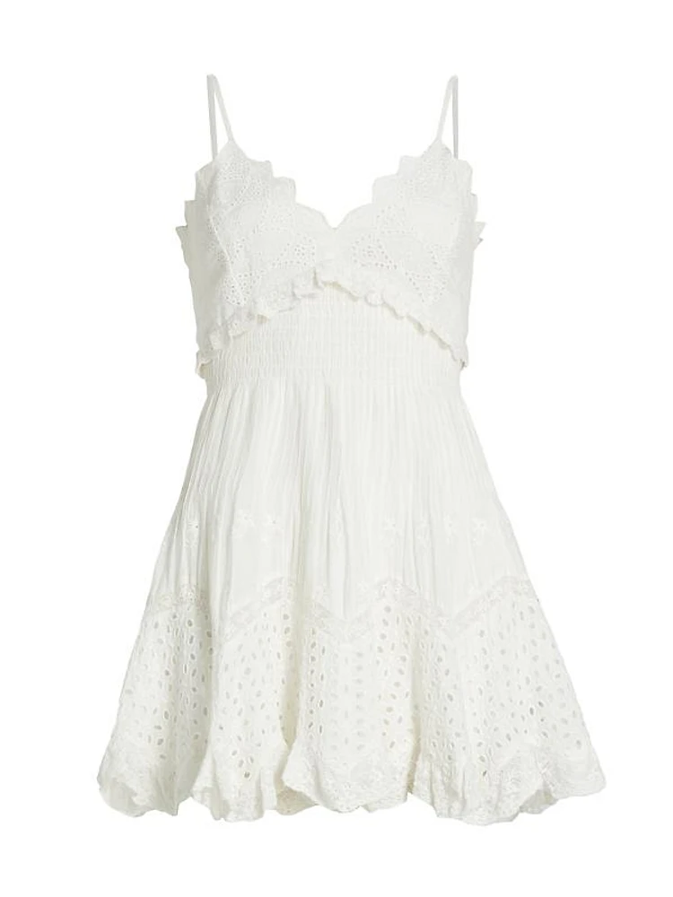 Kerielle Cotton Eyelet Minidress