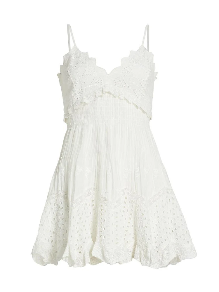 Kerielle Cotton Eyelet Minidress