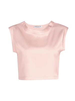 Mel Silk Crop T-Shirt