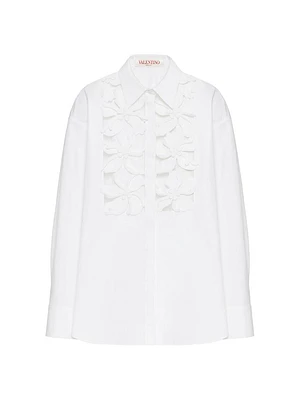 Embroidered Compact Poplin Shirt