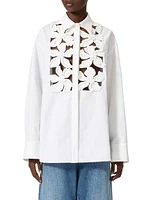 Embroidered Compact Poplin Shirt