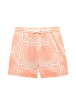 Little Boy's & Patchwork Swim Trunks