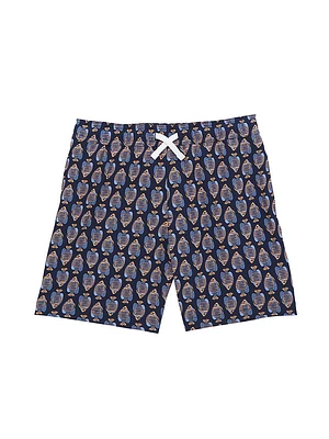 Little Boy's & Fish Swim Shorts