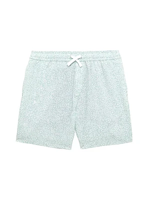 Little Boy's & Botanical Print Swim Trunks