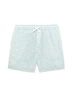 Little Boy's & Botanical Print Swim Trunks