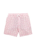 Little Boy's & Seahorse Swim Shorts