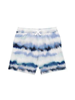 Little Boy's & Blur Stripe Swim Trunks