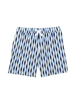 Little Boy's & Braided Stripe Swim Trunks