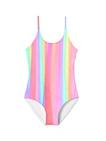 Little Girl's & Happy Rainbow One-Piece Swimsuit