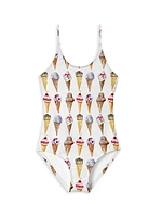 Little Girl's & Ice Cream One-Piece Swimsuit