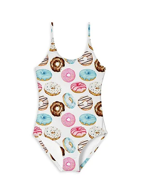 Little Girl's & Donut One-Piece Swimsuit