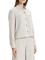 Boxy Button-Front Shirt