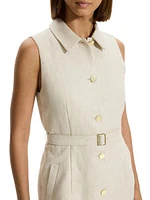 Linen Belted Minidress