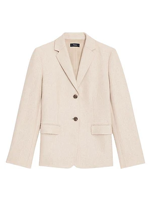 Linen Single-Breasted Blazer