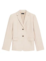 Linen Single-Breasted Blazer