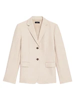 Linen Single-Breasted Blazer