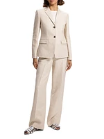 Linen Single-Breasted Blazer