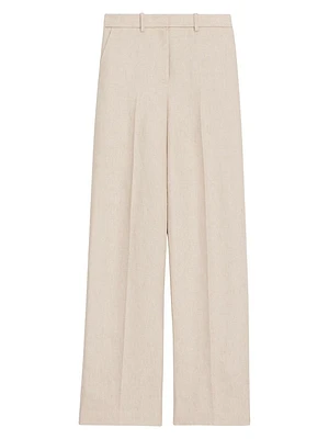 Linen Straight-Leg Pants