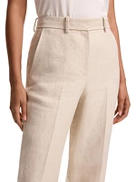 Linen Straight-Leg Pants