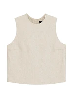 Linen Boxy Sleeveless Top