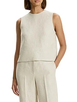 Linen Boxy Sleeveless Top