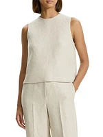 Linen Boxy Sleeveless Top