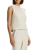 Linen Boxy Sleeveless Top