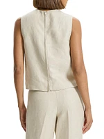 Linen Boxy Sleeveless Top