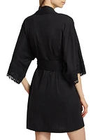 Bliss Harmony Lace-Trimmed Cotton Robe