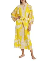 Palma Belted Crêpe De Chine Long Robe