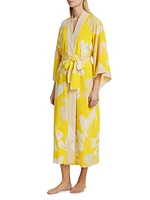 Palma Belted Crêpe De Chine Long Robe