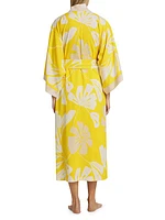 Palma Belted Crêpe De Chine Long Robe