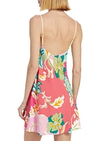 Marbella Patchwork Floral Matte Satin Nightie