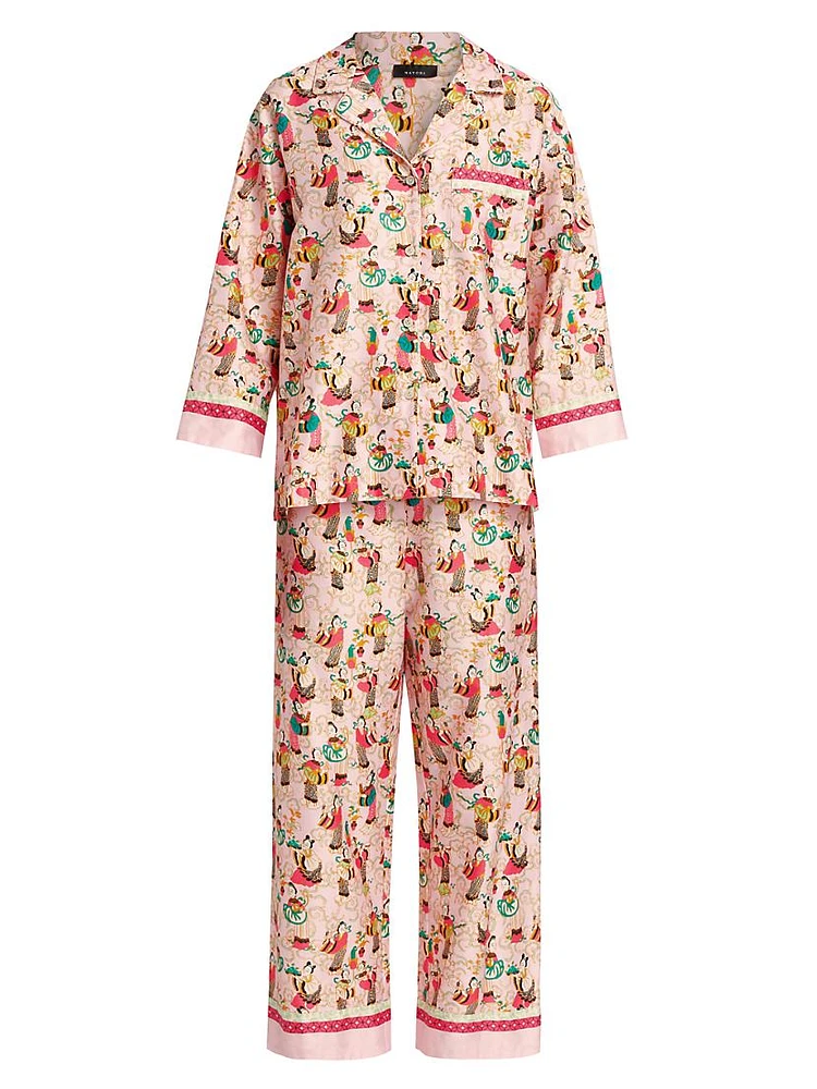 Tea Garden 2-Piece Cotton Pajama Set