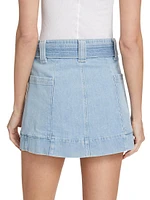 Deanna Wrap Denim Miniskirt