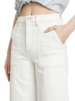 Getty Wide-Leg Ankle-Crop Jeans