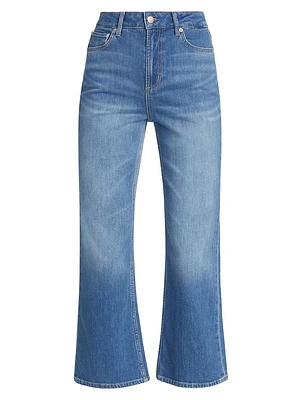 Sunset Boot-Cut Crop Jeans