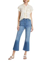 Sunset Boot-Cut Crop Jeans