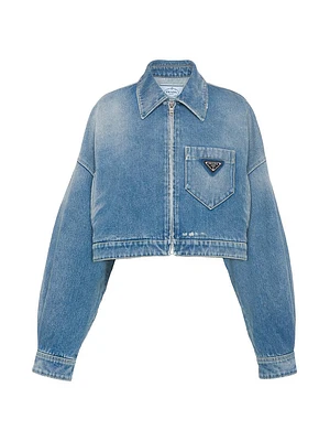 Cropped Organic Denim Jacket